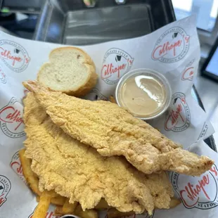 2 piece fried Catfish!!