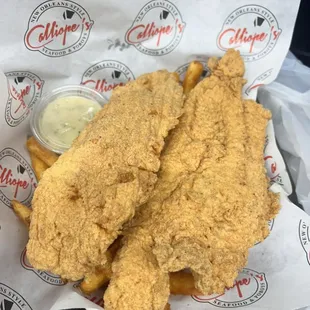 Two Golden Fried Catfish!