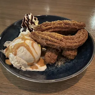 Churros and ice cream