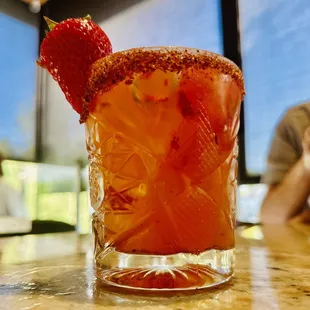 Strawberry jalapeño margarita!