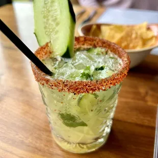 Cucumber cilantro margarita