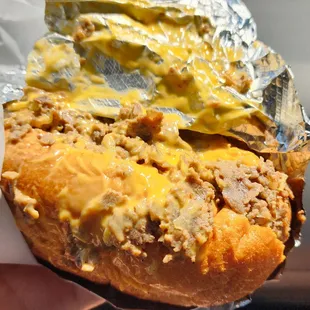 Classic Cheesesteak wit (onions &amp; Cheez Whiz!). Was able to snag a bite at the end, tasty! (5/25/23)