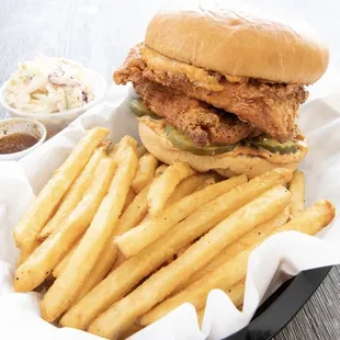 a basket of french fries