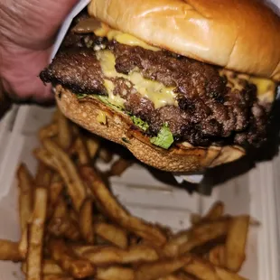 Double smash burger!!