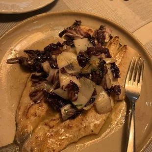 Trota con Cicoria - sautéed rushing waters rainbow trout, caramelized chicories, brown butter salmoriglio $32