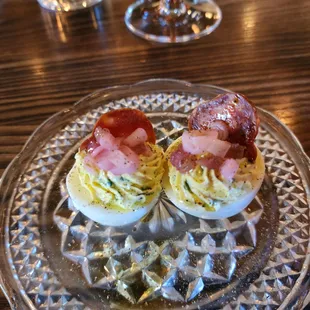 Pickled Ramp Deviled Egg