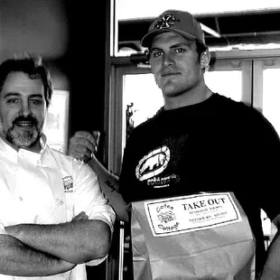 Dhef John and Kyle Turley at Coffee Cottage on Citrus