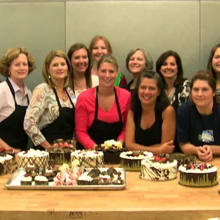 Cake Class students displaying there work. Join the mailing list if you want info on these classes when they are formed.
