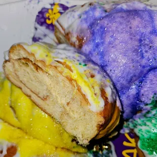Traditional King Cake Slice