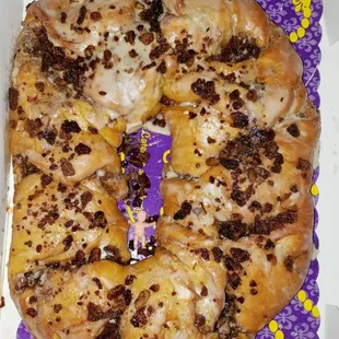 Maple Bacon Praline King Cake