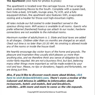 Screen shot of the website. No where on here does it say that guests are required to pay the full amount 2 weeks before their trip.