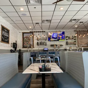 Inside seating facing bar