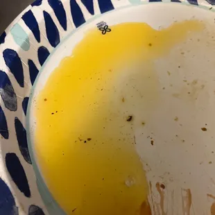 Puddle of grease that I drained off the crab dip.