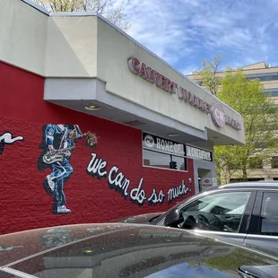 the exterior of the store