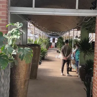 We came in from there