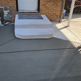 New control joint to eliminate possibility of cracking.