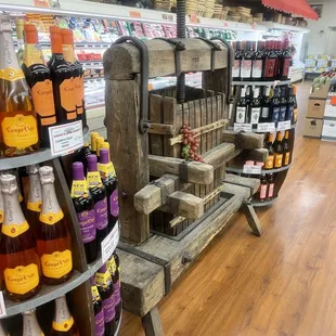 a variety of products on display