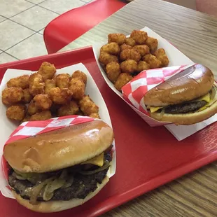 They get the tots spot on here...nice and crispy!  Really great food.
