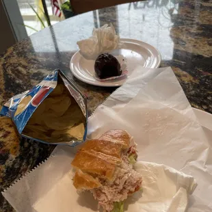 Turkey Croissant and Chocolate Cake Pop