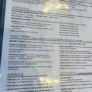 Menu front