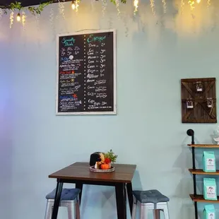 some of the inside seating