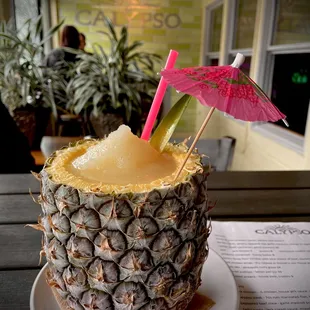 Anything serviced in a pineapple is delicious.