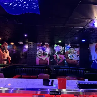 interior, sushi and sashimi