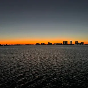 sunset over the city