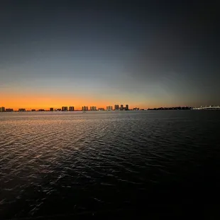 sunset over the city