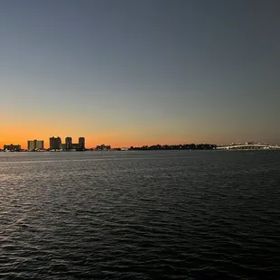 sunset over the city