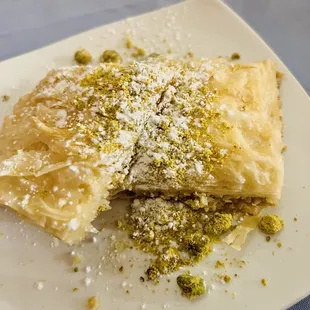 a piece of pastry on a plate