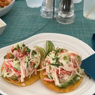 Crab Tostadas- very good and refreshing!