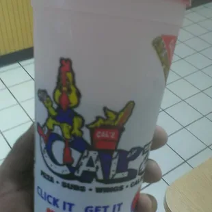 Large soda cups are reusable