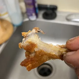 Bone wings instead of boneless like we ordered.