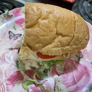 Half of the sandwich