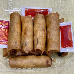 Fresh eggrolls are ready to go...