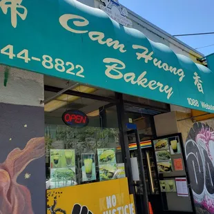 the front of the restaurant