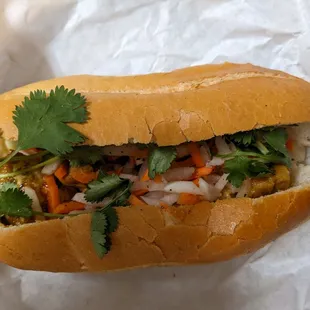 Vegetarian tofu banh mí