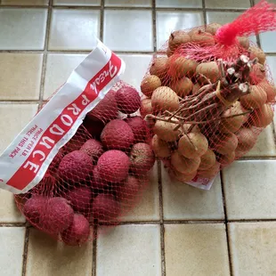 Fresh lychee and longan