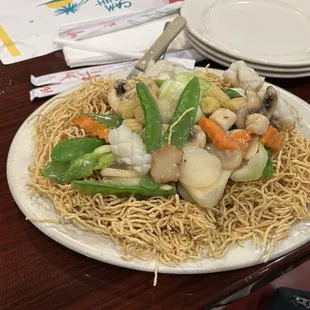 Seafood Pan Fried Noodle