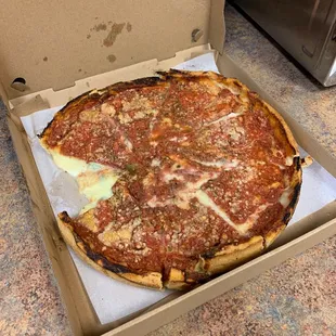 Stuffed pizza