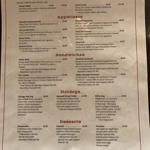 Menu front