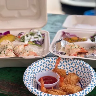 Combo and butter garlic shrimp