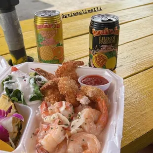 Coconut Shrimp + Garlic Shrimp