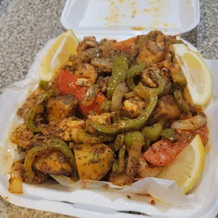 Peeled shrimp platter for 1