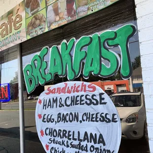 breakfast sandwiches, ham, cheese, bacon, cheese, and more