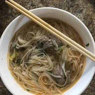 The mushroom broth pho is very yummy.