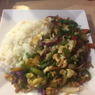 Stir fry chicken vegetables fresh fresh fresh