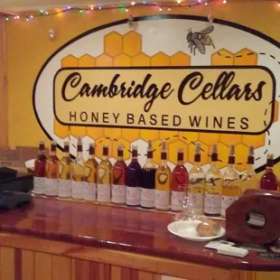 The tasting room bar . . .