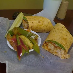 ranch wrap + mixed vegetables